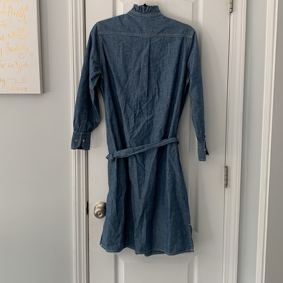 EUC Tory Burch Deneuve Light Blue‎ Denim Knee Length Shirtdress size XS chambray - Picture 10 of 14